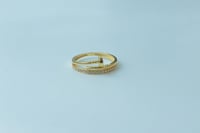 خاتم ذهب المسمار تصميم الماسي عيار 18