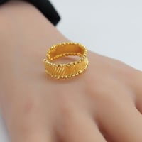 افخم خاتم ذهب عيار 21 بتصميم دوريكاء وزن 3.4 جرام