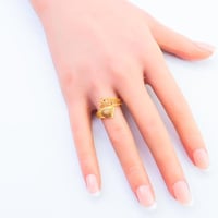 خاتم ذهب عيار 21 وزن 1.38 جرام