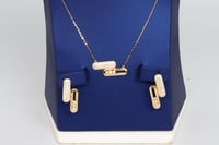 طقم ذهب المسيكاء تصميم ايطالي عيار 18 وزن 11.1 جرا...