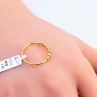 خاتم ذهب عيار 21 تصميم كرات دوريكا ناعم وزن 1.09 ج...