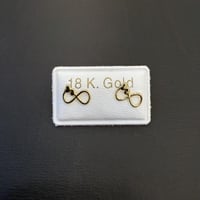 حلق طبي ذهب ناعم عيار 18 بتصميم انفينتي وزن 0.3 جر...