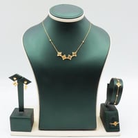 طقم ذهب ناعم عيار 18 وزن 6.28 جرام – تصميم راقي لل...