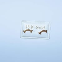 حلق طبي عيار 18 ذهب للمواليد وزن 0.3 جرام – تصميم...