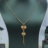 طقم ذهب عيار 21 بتصميم الفان كليف وزن 10.24 جرام