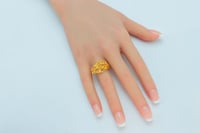 خاتم ذهب تصميم كرات الدوريكاء عيار 21