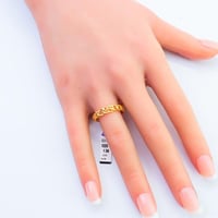 خاتم ذهب تصميم الجنزير عيار 21 وزن 1.5 جرام