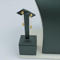 طقم ذهب عيار 21 بتصميم الببلز الانيق وزن 3.7 جرام