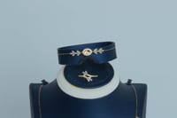 طقم ذهب تصميم الماس عيار 18 وزن 4.2 جرام