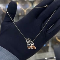 عقد ذهب اليوم الوطني عيار 18 بوزن 0.8 جرام