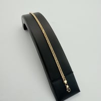 سوارة جنزير ذهب عيار 18 وزن 3.7 جرام