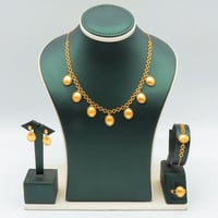 طقم ذهب البصمة عيار 21 وزن 18.96 جرام