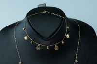 كلكشن ذهب سلسال مع الاسوارة تصميم الماسي عيار 18