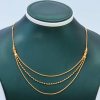 طقم ذهب ثلاثة أدوار عيار 21 وزن 10.92 جرام بتصميم...