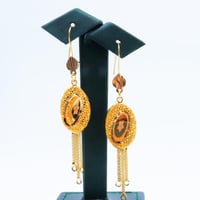 حلق ذهب دائري عيار 21 بتصميم فاخر وزن 4.16 جرام