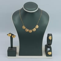 طقم ذهب الرمش السادة عيار 21 وزن 9.2 جرام