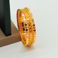 غوايش ذهب بكج عيار 21 وزن 18.1 جرام - تصميم شومية...