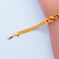 سوارة ذهب جنزير عيار 21 وزن 5.87 جرام