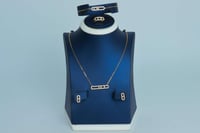 طقم ذهب المسيكاء تصميم الماس عيار 21 وزن 8.4 جرام