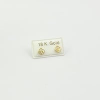 حلق ذهب ناعم عيار 18 بوزن 0.3 جرام – تصميم طبي ورد...