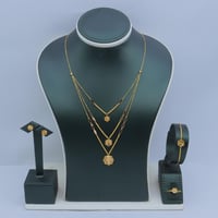 طقم ذهب الوردة ثلاثة دور عيار 21 وزن 7.07جرام