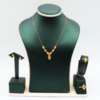 طقم ذهب البصمة عيار 21 وزن 4.45 جرام- تصميم عصري