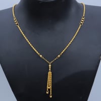 اجمل سبحة ذهب عيار 21 وزن 3.08 جرام - سلسال فخم وا...