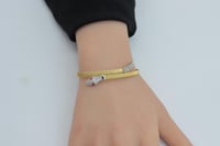 اسوارة مع خاتم ذهب بلغاري تصميم الماسي عيار 18 وزن...