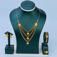 طقم ذهب الوردات ثلاثة دور عيار 21 وزن 19.3 جرام