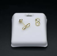 حلق طبي ذهب للاطفال تصميم انفينيتي اسباني عيار 18...