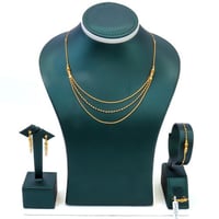 طقم ذهب ثلاثة أدوار عيار 21 وزن 10.92 جرام بتصميم...