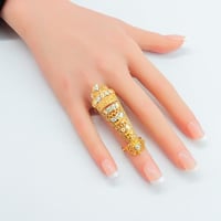 خاتم ذهب كبير عيار 21 بتصميم هندي وزن 11 جرام