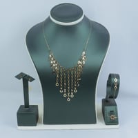 افخم طقم ذهب عيار 18 شلال كامل الاناقة بوزن 4.35 ج...