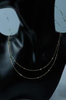 سلسال ذهب دورين نواعم مطعم بالميناء عيار 18 وزن 3....