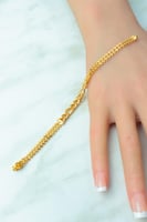 اسوارة جنزير ذهب عيار 21 بتصميم حبات الزيتون