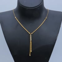 سلسال سبحة ذهب عيار 21 بتصميم مبروم وزن 2.92 جرام