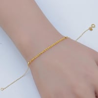 اسوارة ذهب مبروم بتصميم ناعم عيار 21 وزن 0.77 جرام