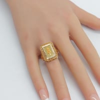 خاتم ذهب الوردة المربع عيار21 وزن 3.7 جرام