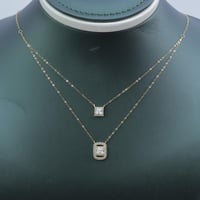 سلسال ذهب سوليتير دورين تصميم الماسي عيار 18 وزن 1...