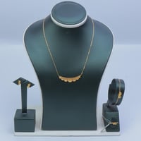 طقم ذهب عيار 21 وزن 5.95 جرام - الاكثر رقة