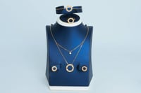 طقم ذهب اللوف عيار 21 دورين بتصميم الماس وزن 10.3...