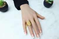 خاتم ذهب عيار 21 وزن 3.8 جرام