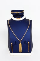 طقم ذهب الدوريكاء ايطالي عيار 18 وزن 7.1 جرام