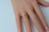 خاتم ذهب المسمار تصميم الماسي عيار 18