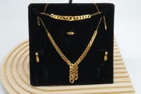 افخم طقم ذهب جنزير ناعم عيار 21 وزن 22.9 جرام