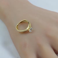 خاتم ذهب عيار 18 تصميم اللوف الألماسي وزن 2.7 جرام...