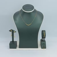 طقم ذهب عيار 21 بتصميم الببلز الانيق وزن 3.7 جرام