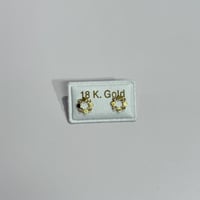 ارقى حلق طبي ذهب عيار 18 للأطفال بوزن 0.3 جرام