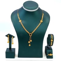 طقم ذهب تصميم الباولاء إيطالي عيار 21 وزن 17.85 جر...