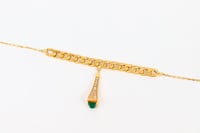 سوارة ذهب مارلي تصميم الماسي بلمسة حلقات الجنزير ع...